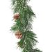 2 Set Of 9 Ft Cashmere And Snow Bristle Garland With 20 Pine Cones And With 50 Warm White LED Lights With Timer Battery Operated-Outdoor,160 Tips_maomaolike.com