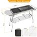Foldable BBQ Grill Portable Charcoal Barbeque Grill Stainless Steel BBQ Grill For Picnic Camping Backyard Cooking_maomaolike.com