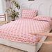 2025 New Taffeta Velvet Single Piece Milk Coral Cover Mattress Protector Winter Fleece Bed Sheet_maomaolike.com