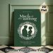 Shakespeare's Much Ado About Nothing Painting Poster, Vintage Elegant Silhouette Couple With Ornate Frame Poster, Classic Literary Quote Decor For_maomaolike.com