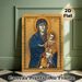 Religious Icon Virgin Mary And Child Painting Poster, Traditional Byzantine-style Sacred Figure Poster, Serene Spiritual Artwork Ideal For Home Prayer_maomaolike.com