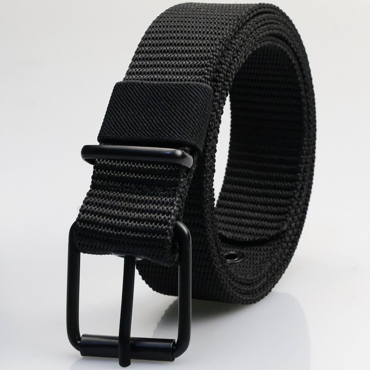 New Porous Pin Buckle Canvas Belts Men's Fashion Versatile Student Youth Military Training Extended Denim Designer Belt_maomaolike.com