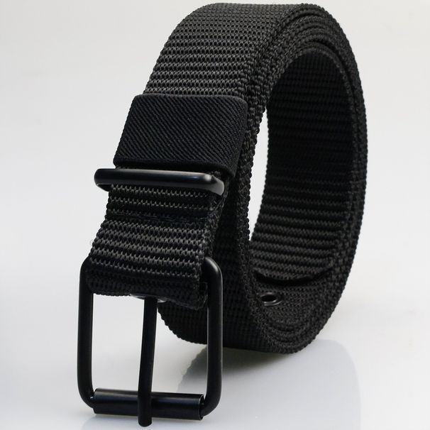 New Porous Pin Buckle Canvas Belts Men's Fashion Versatile Student Youth Military Training Extended Denim Designer Belt_maomaolike.com