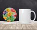 Lilies In Watercolor Large Sandstone Coasters Pack Of 4 Absorbent Round Coasters Decor Gifts For Men Or Women, 4 In, Multicolor_maomaolike.com