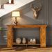 Farmhouse Console Table, 63" Narrow Entryway Table With Thickened Tabletop_maomaolike.com