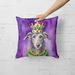 Scottish Deerhound King Of Mardi Gras Throw Pillow Machine Washable, Indoor Outdoor Decorative Pillow For Couch, Bed Or Patio, 18Hx18W_maomaolike.com