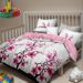 5 Piece Soft All-Season Washed Microfiber And Viscose Comforter Set , With Comforter, Sheet, Pillowcases & Shams, Print, Flowerd, Moisture-Wicking, Silky Soft Texture, Cooling, Breathable, Easy Care_maomaolike.com