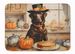 Chocolate Lab Fall Kitchen Pumpkins Memory Foam Kitchen Mat Machine Washable Anti-Fatigue Mat Cushion Comfort Bath Mat Or Kitchen Rug_maomaolike.com