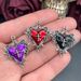 5pcs 34*30mm Thorn Rose Cross Heart Enamel Halloween Pendant Designer Charms Fit Making DIY Jewelry Findings_maomaolike.com