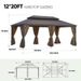 12*20FT Patic Gazebo,alu Gazebo With Steel Canopy,Outdoor Permanent Hardtop Gazebo Canopy For Patio, Garden, Backyard_maomaolike.com