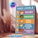 Voice Levels Painting Poster, Colorful Cartoon Style Poster, Clear Voice Level Guide To Regulate Sound Volume, Ideal For Classroom Settings_maomaolike.com