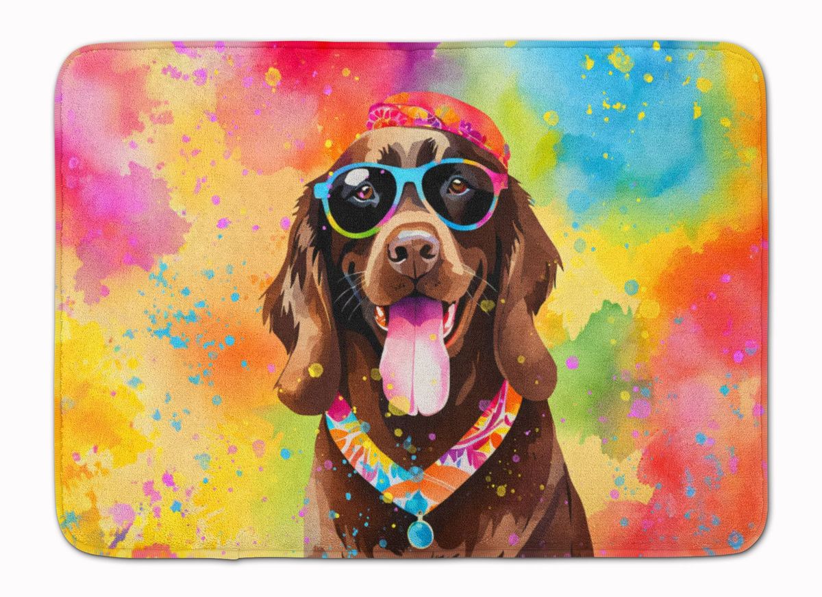 Chocolate Labrador Hippie Dawg Memory Foam Kitchen Mat Machine Washable Anti-Fatigue Mat Cushion Comfort Bath Mat Or Kitchen Rug_maomaolike.com