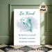 Kindness Dolphin Themed Painting Poster, Soft Watercolor Cute Dolphin Poster, Warm Kind-themed Quotes To Spread Positive Vibes, Ideal For Living Room_maomaolike.com