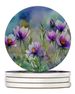 South Dakota Pasque Flowers In Watercolor Large Sandstone Coasters Pack Of 4 Absorbent Round Coasters Decor Gifts For Men Or Women, 4 In, Multicolor_maomaolike.com