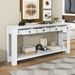 Console Table/Sofa Table With Storage Drawers And Bottom Shelf For Entryway Hallway_maomaolike.com