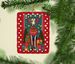 Azawakh Hound Holiday Christmas Porcelain Ornament Christmas Tree Hanging Decorations For Home Christmas Holiday, Rectangle, Gift, Multicolor_maomaolike.com