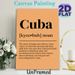 Cuba Definition Painting Poster, Warm-toned Typographic Poster, Showcases Rich Cuban Cultural Charm, Ideal For Living Room, Study And Home Wall Decor_maomaolike.com
