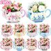 24Pcs Tea Party Table Centerpieces 4 Styles Teapot Shape Flower Box Paper Teapot Gift Box Spring Theme Princess Party Favor Table Floral Decoration For Tea Garden Theme Birthday Wedding Party Supplies_maomaolike.com