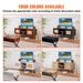 VEVOR Rattan TV Stand, Boho TV Cabinet For 55 Inch TV, Mid Century Modern TV Stand, Rattan TV Console With Adjustable Shelfs For Living Room, Media Room, Walnut_maomaolike.com
