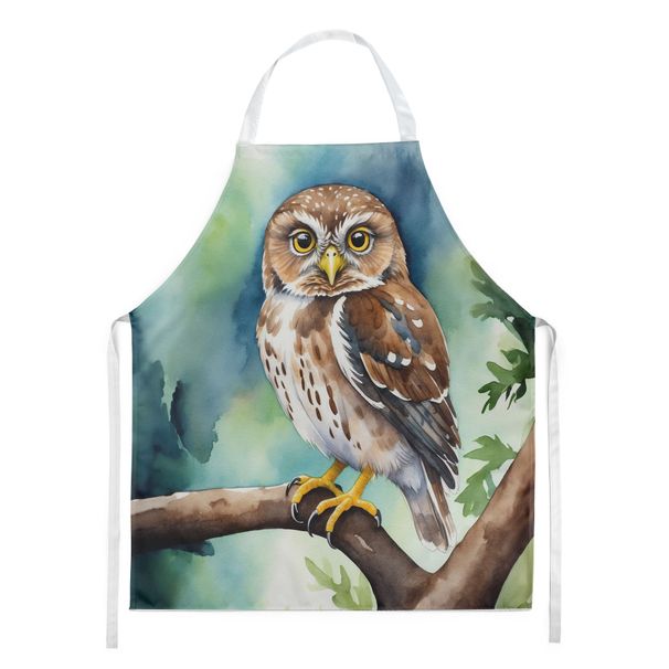 Northern Pygmy Owl Apron Cooking Kitchen Server Baking Crafts Gardening For Adult Women Men, Unisex, Large, Multicolor_maomaolike.com