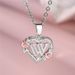 Cute Female A-Z Letter Flower Pendant Necklace Silver Color Wedding Jewelry Gift For Women_maomaolike.com