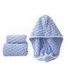 Cloud grid suit household bath towel hair drying cap absorbent quick-drying Golden Turtle velvet lint-free thick soft towel_maomaolike.com