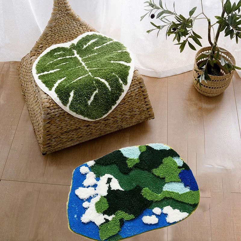 Moss Area Rug Water-Absorbent And Non-slip Moss Rugs For Bedroom Easy To Clean Moss Carpet Suitable For Bathroom, Living, Bedroom Moss Rugs For Bedroom_maomaolike.com
