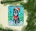 Siberian Husky Christmas Porcelain Ornament Christmas Tree Hanging Decorations For Home Christmas Holiday, Rectangle, Gift, Multicolor_maomaolike.com