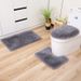 Modern Simple Tie-Dye Solid Color Toilet Bath Three-Piece Set Combination Bathroom Mat Home Cross-Border Supply_maomaolike.com