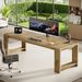 Two Person Desk, Long Computer Desk Conference Table_maomaolike.com