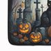 Black Cat Spooky Halloween Memory Foam Kitchen Mat Machine Washable Anti-Fatigue Mat Cushion Comfort Bath Mat Or Kitchen Rug_maomaolike.com