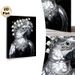 Adorned Parrot Painting Poster, Elegant Monochrome Parrot With Lily-of-the-valley Floral Crown And Gem Necklace Poster, Stylish Eye-catching Decor_maomaolike.com