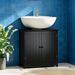 Under Sink Bathroom Cabinet, Pedestal Sink Storage Cabinet With 2 Doors_maomaolike.com