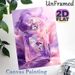 Perfume Bottle Painting Poster, Dreamy Watercolor-style Poster, Shimmery Purple & Pink Perfume Bottle With Pearl-topped Cap, Elegant Decorative Piece_maomaolike.com