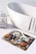 Bichon Frise Fall Kitchen Pumpkins Memory Foam Kitchen Mat Machine Washable Anti-Fatigue Mat Cushion Comfort Bath Mat Or Kitchen Rug_maomaolike.com
