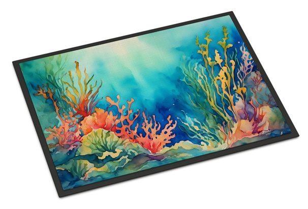 Seaweed Doormat Front Door Mat Indoor Outdoor Rugs For Entryway, Non Slip Washable Low Pile, 24H X 36W_maomaolike.com