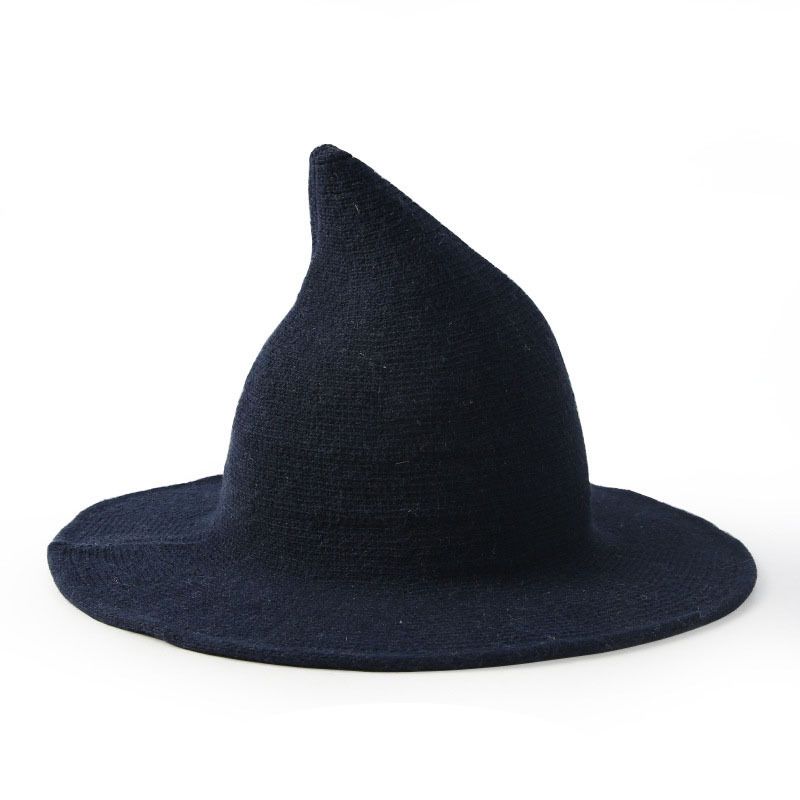 Unisex Halloween Hat Witch Hat Wool Wizard Hat_maomaolike.com