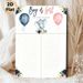 Gender Reveal Painting Poster, Soft Watercolor Elephant & Floral Balloon Poster, Ideal For Gender Vote Activity, Suitable For Baby Shower Gatherings_maomaolike.com