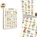Russian Alphabet Painting Poster, Cute Cartoon Illustrated Poster, Practical For Russian Language Learning, Ideal For Study Areas And Language_maomaolike.com