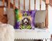Chocolate Poodle King Of Mardi Gras Throw Pillow Machine Washable, Indoor Outdoor Decorative Pillow For Couch, Bed Or Patio, 14Hx14W_maomaolike.com