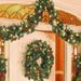106in Artificial Christmas Garland Prelit With Light, Christmas Decorative Simulated Vine Green Rattan For Home Room Mall Coffee Shop Stair Entrance Decoration (Colored Light Style)_maomaolike.com