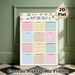 Birthday Tracker Painting Poster, Pastel-colored Dessert-themed Poster, Practical Birthday Record Planner Ideal For Home, Office And Shared Spaces_maomaolike.com
