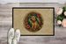 Lakeland Terrier Christmas Flowers Doormat Front Door Mat Indoor Outdoor Rugs For Entryway, Non Slip Washable Low Pile, 24H X 36W_maomaolike.com