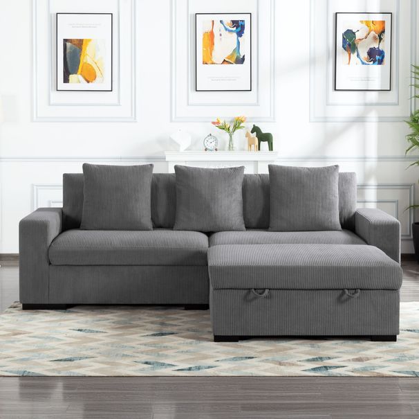 103.5' Modular Sectional Sofa With Ottoman_maomaolike.com