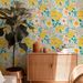 Sunlit Floral Peel & Stick Wallpaper – Vibrant Yellow Botanical, Removable Waterproof Wall Decor For Living Room & Bedroom_maomaolike.com