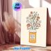 Floral Pill Jar Painting Poster, Warm-toned Whimsical Hand-drawn Poster, Flowers Growing From Pill Jar With Encouraging Quote, Gentle Self-care Decor_maomaolike.com