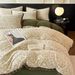 Class A Carved Milk Velvet Rabbit Fur Ball Four-Piece Set Light Luxury Style Three-Dimensional Coloring Burnout Cow_maomaolike.com