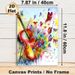 Violin & Butterfly Themed Painting Poster, Vibrant Watercolor Art Poster, Artistic Design With Colorful Violin, Flying Butterflies And Musical Notes_maomaolike.com