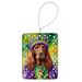Irish Setter King Of Mardi Gras Porcelain Ornament Christmas Tree Hanging Decorations For Home Christmas Holiday, Rectangle, Gift, Multicolor_maomaolike.com