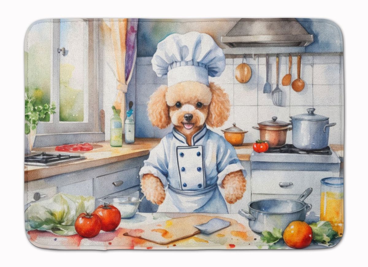 Poodle The Chef Memory Foam Kitchen Mat Machine Washable Anti-Fatigue Mat Cushion Comfort Bath Mat Or Kitchen Rug_maomaolike.com
